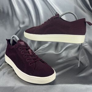 Sofft Somers Knit Sneakers Womens 9.5 Burgundy Maroon Casual Preppy Lace Up Shoe